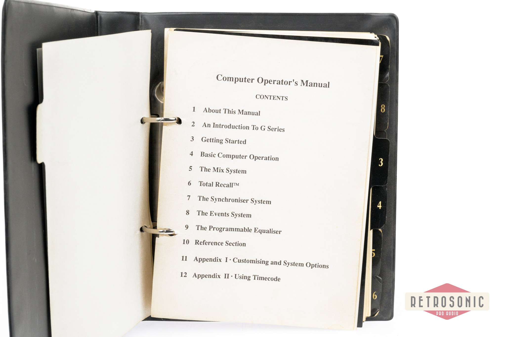 Solid State Logic SSL 4000 G Series Computer Operators Manual 1987