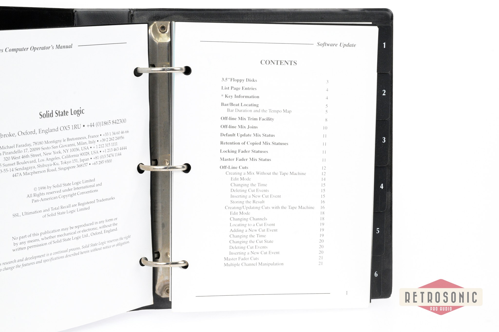 Solid State Logic SSL 4000 G Series Computer Operators Manual 1996