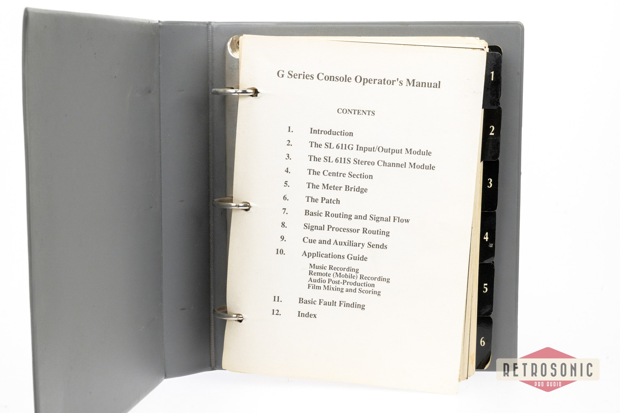 Solid State Logic SSL 4000 G Series Console Operators Manual 1990