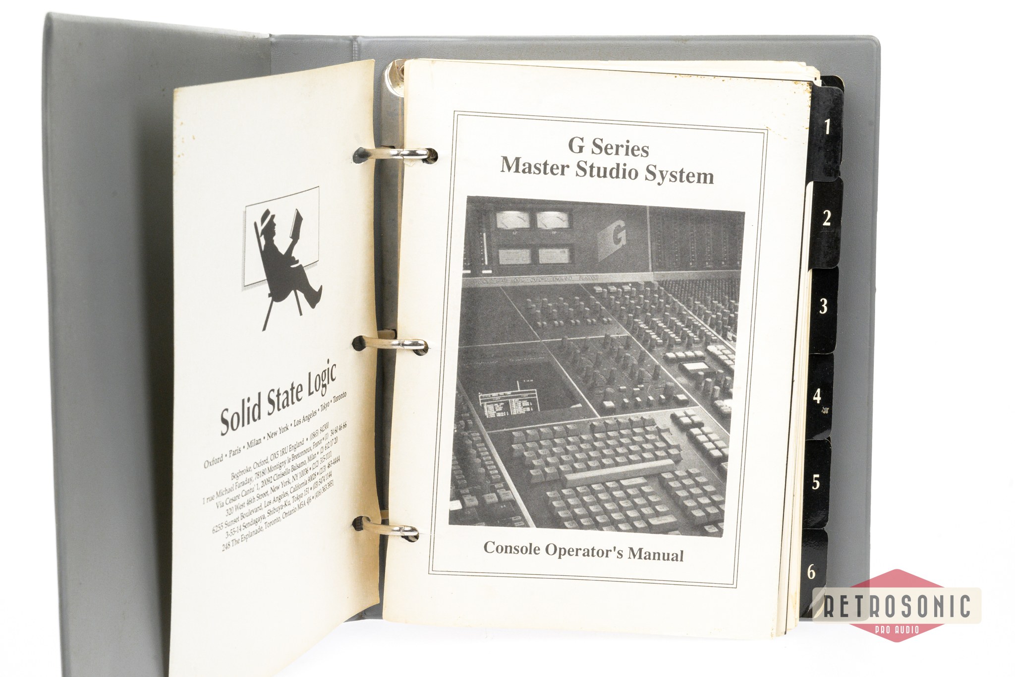 Solid State Logic SSL 4000 G Series Console Operators Manual 1990