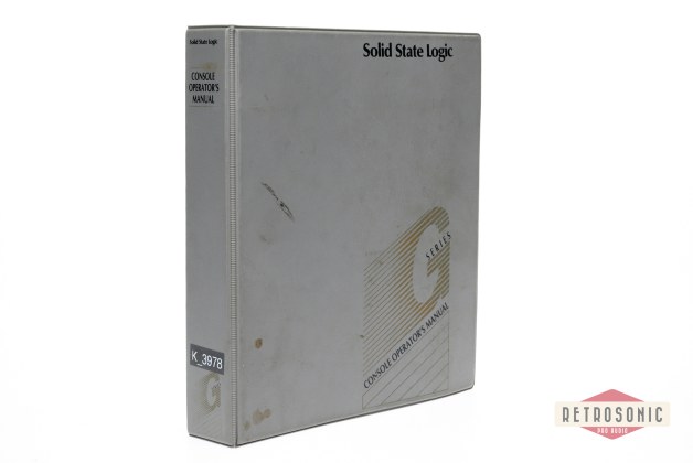 Solid State Logic SSL 4000 G Series Console Operators Manual 1990