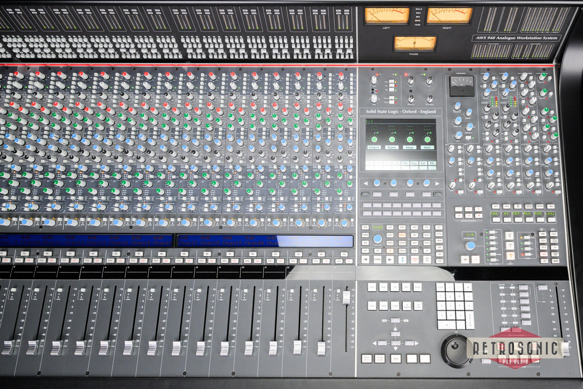 Solid State Logic SSL AWS 948 24-Channel 48-Channel 8-Bus Inline Console with DAW Control #4035