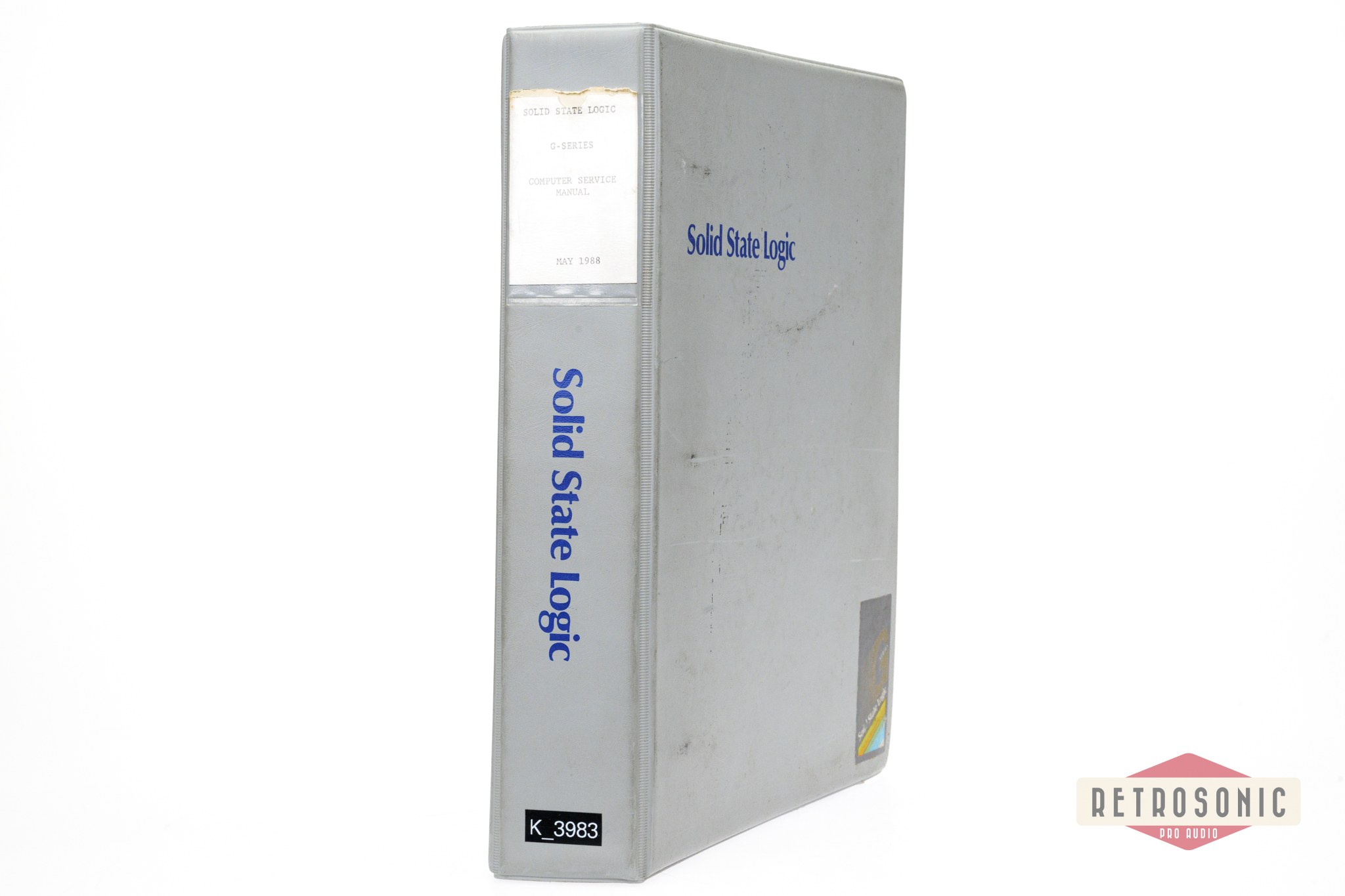 Solid State Logic SSL G-Series Computer Service Manual  Jan 1988