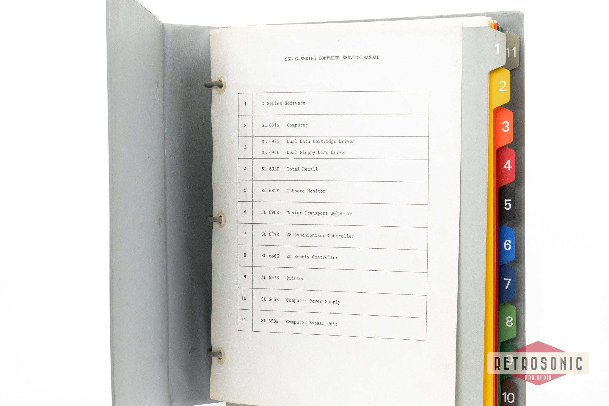 Solid State Logic SSL G-Series Computer Service Manual  Jan 1988