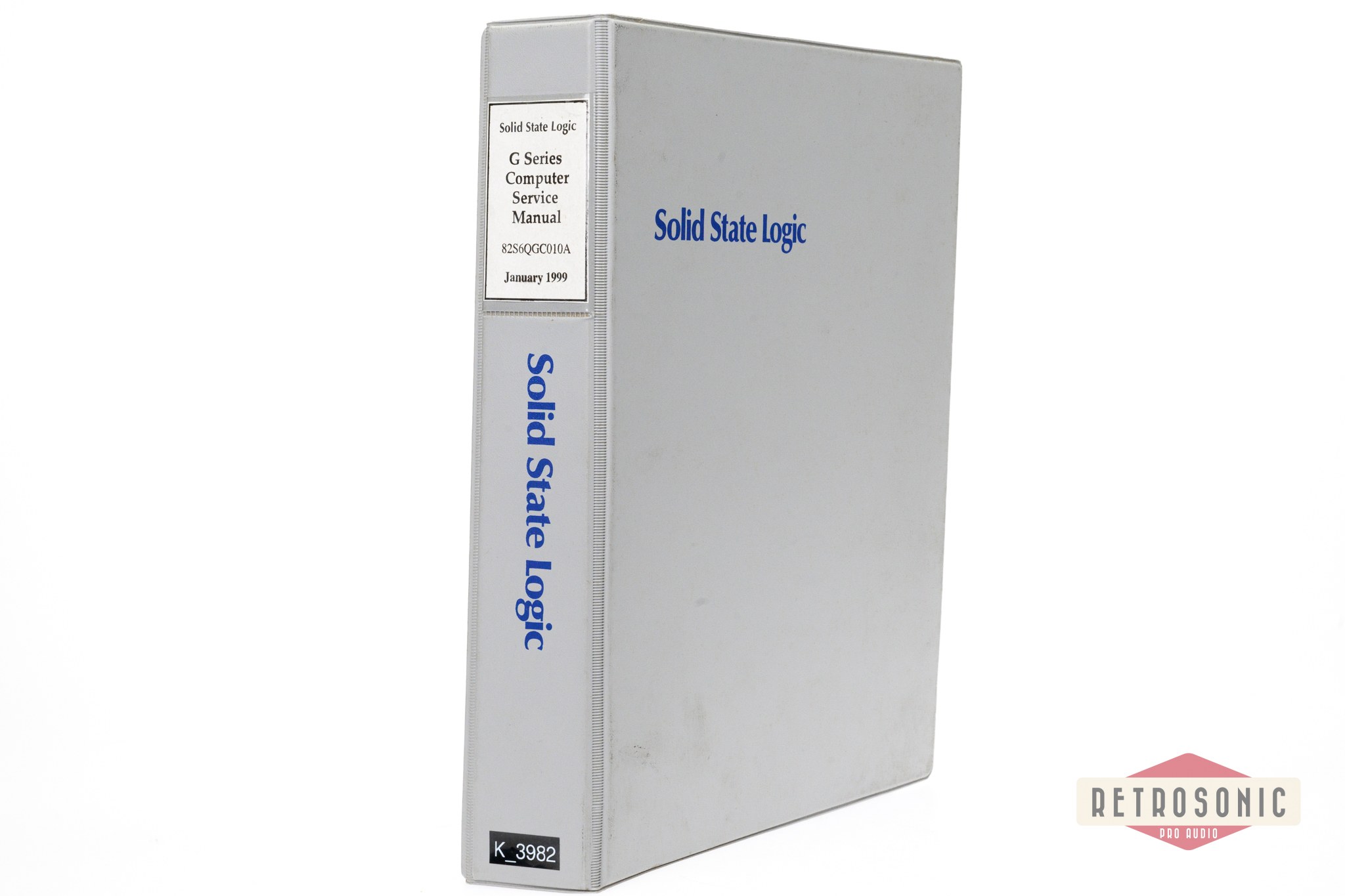 Solid State Logic SSL G-Series Computer Service Manual  Jan 1999