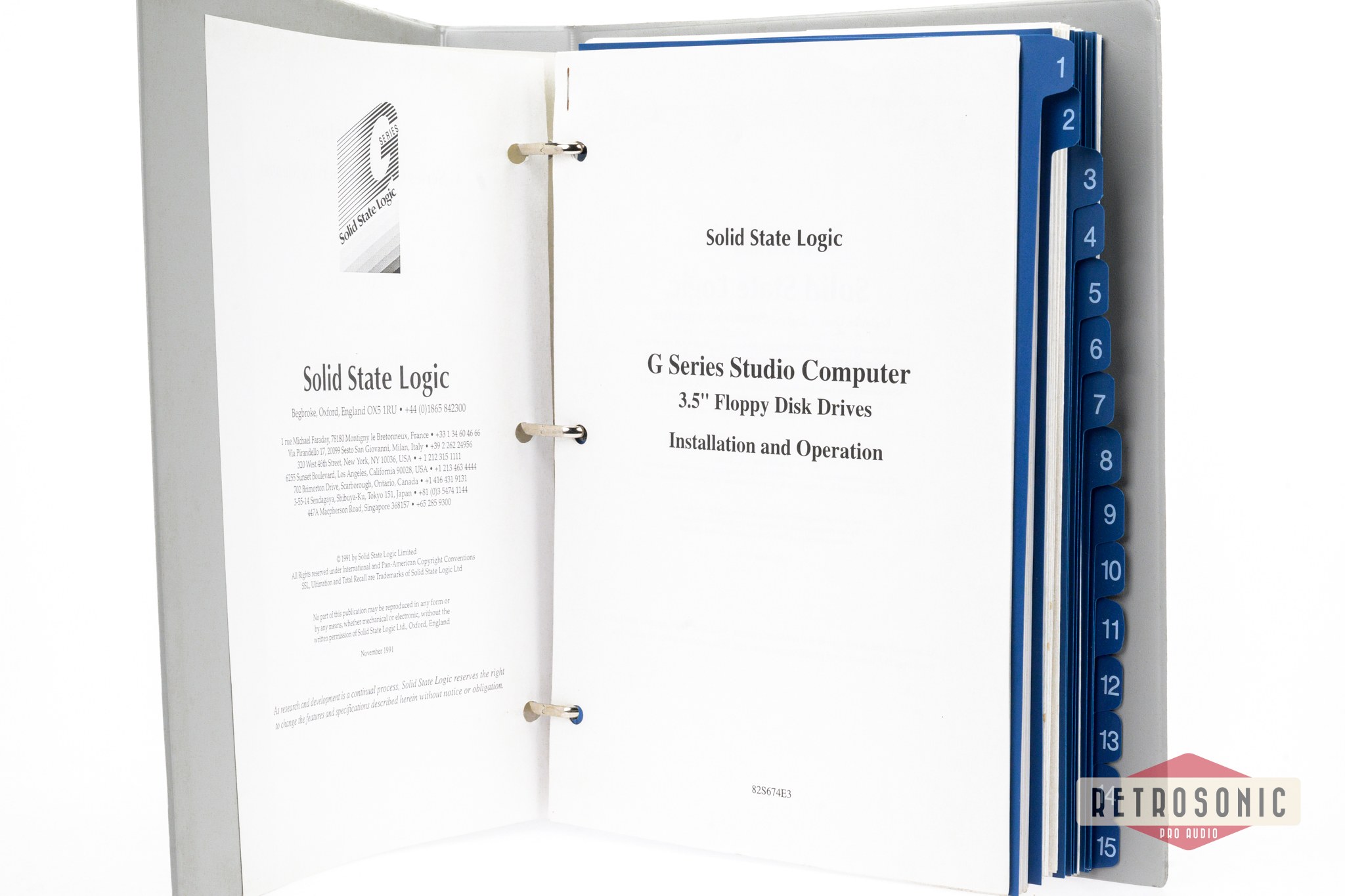 Solid State Logic SSL G-Series Computer Service Manual  Jan 1999