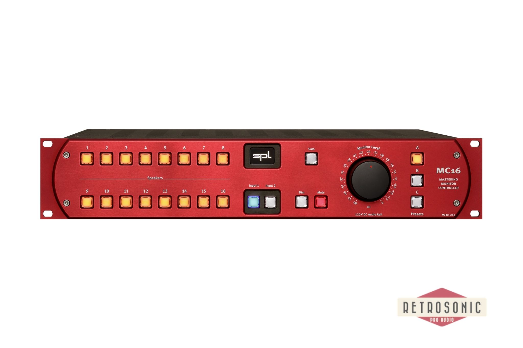 SPL MC16 Mastering Monitor Controller Red
