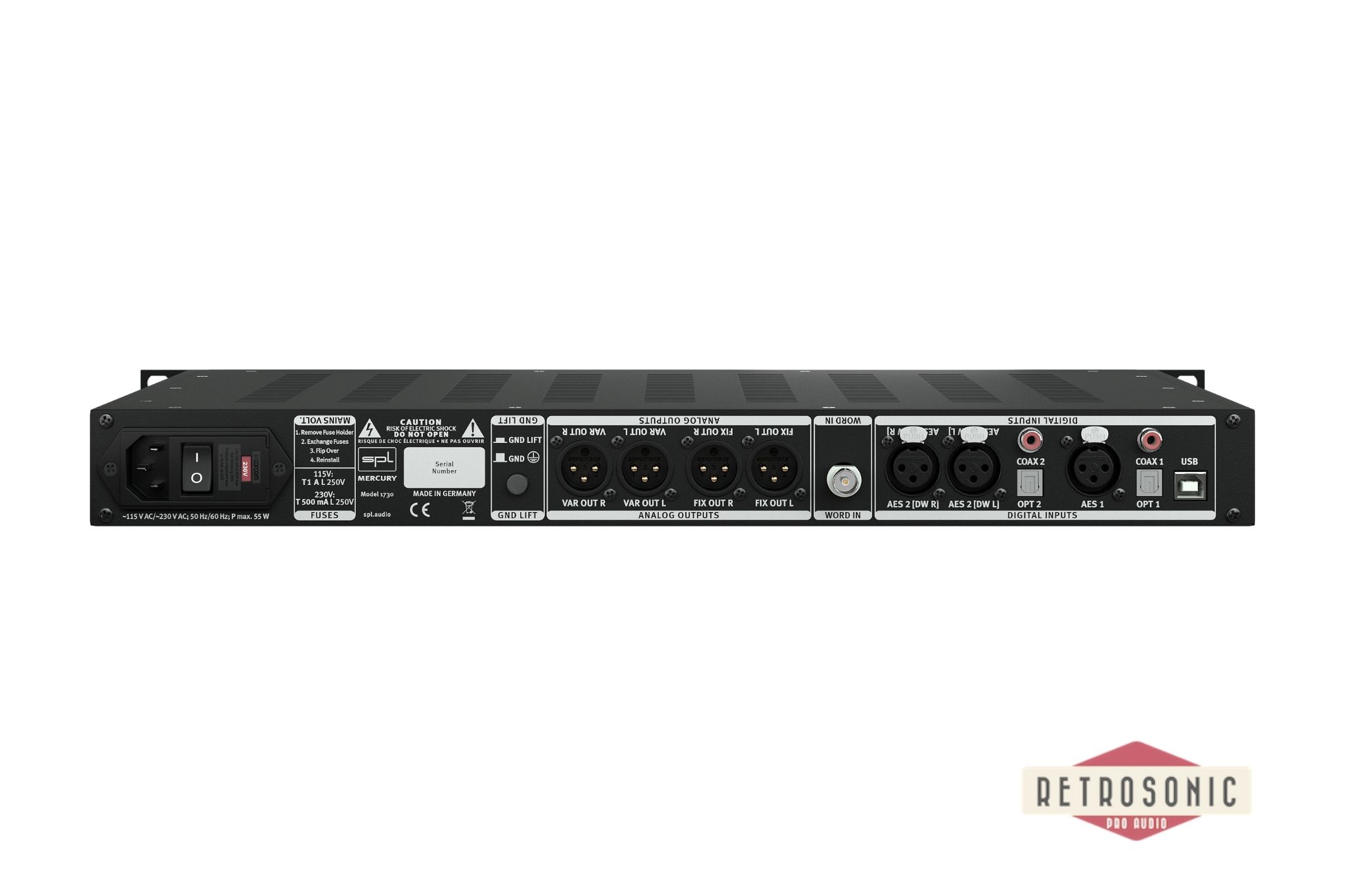 SPL Mercury Mastering DA Converter Black