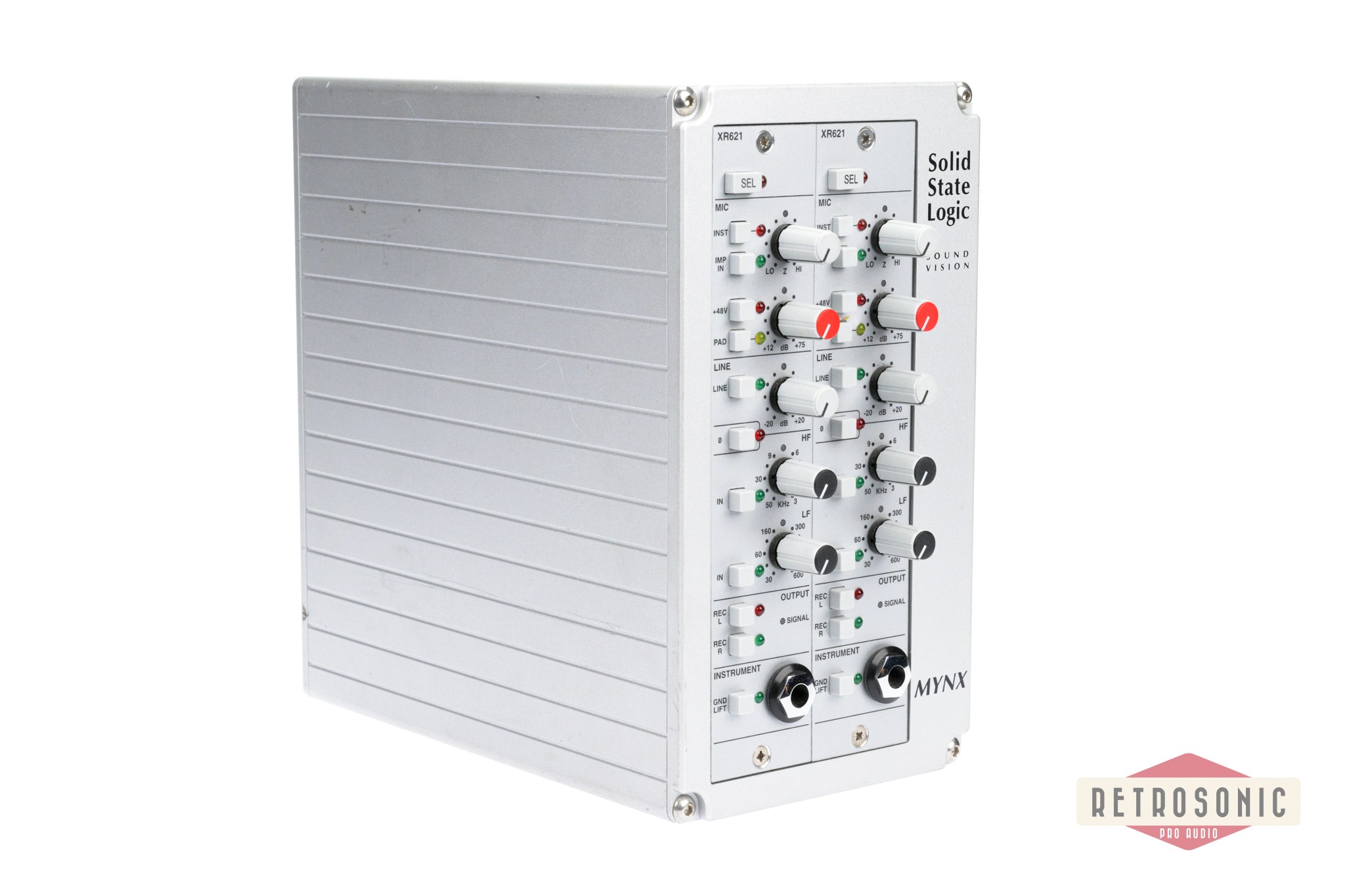 SSL Mynx X-Rack with a pair of XR621 Preamps
