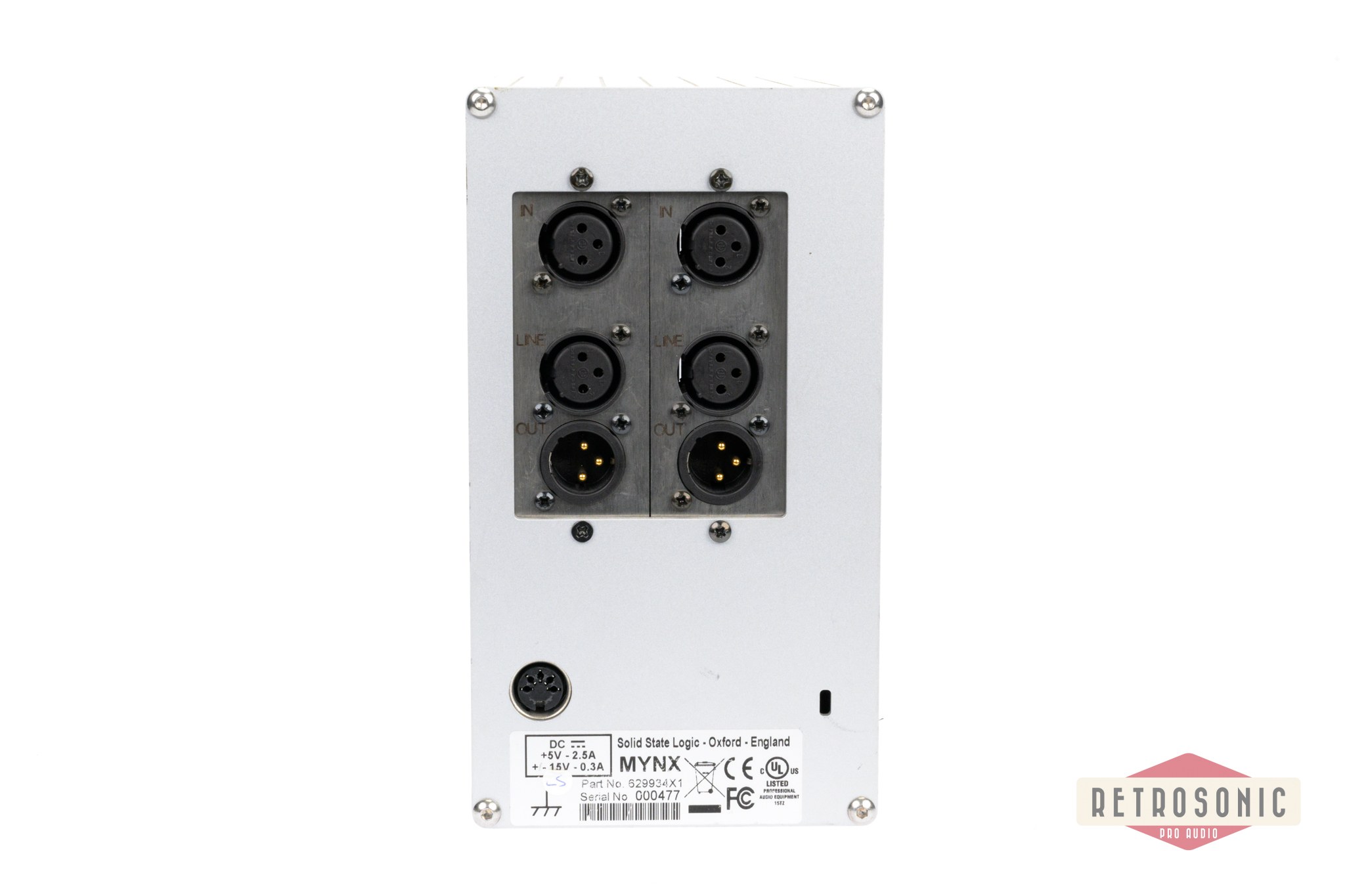 SSL Mynx X-Rack with a pair of XR621 Preamps