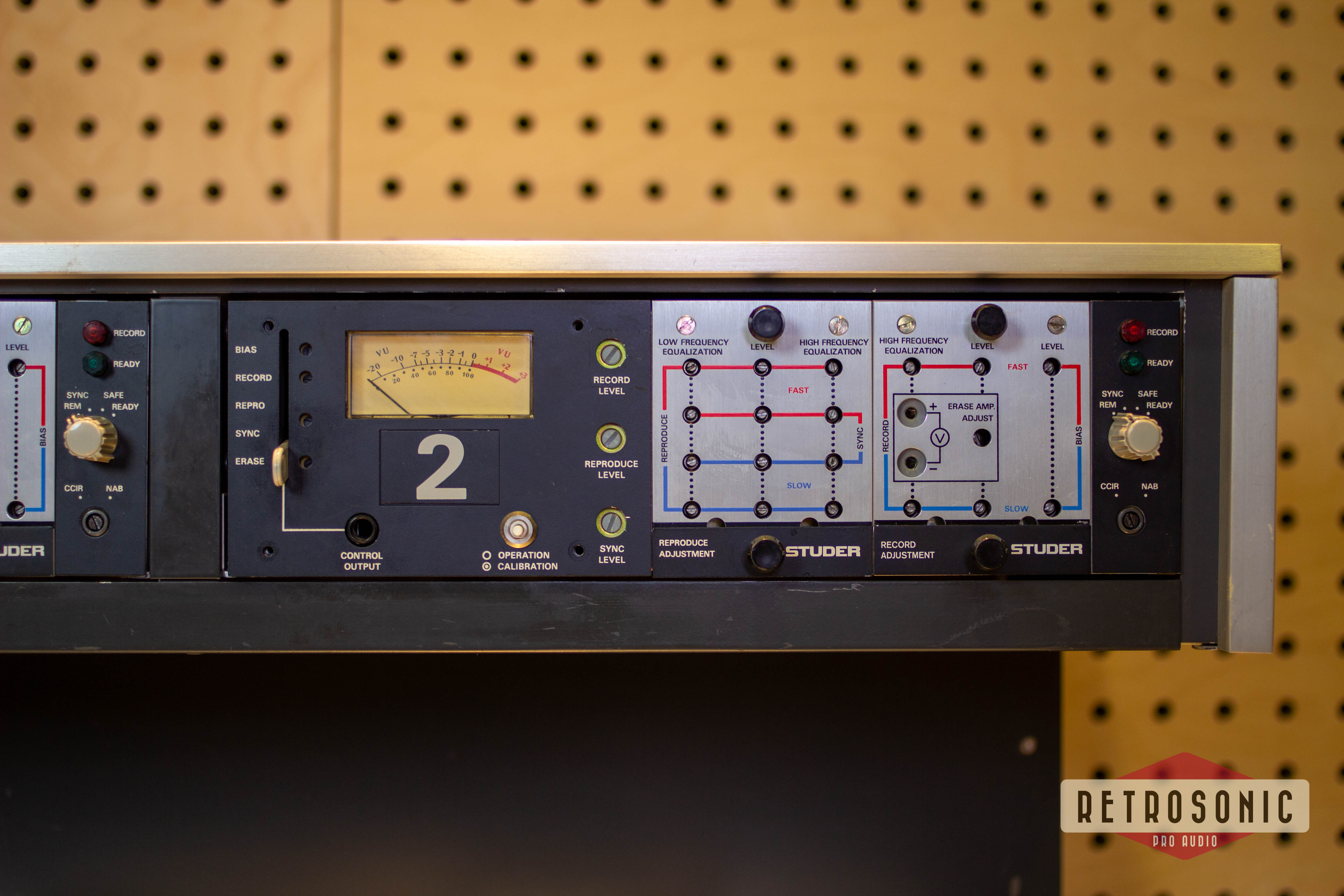 Studer A80 1/4inch master tape recorder with VUbridge