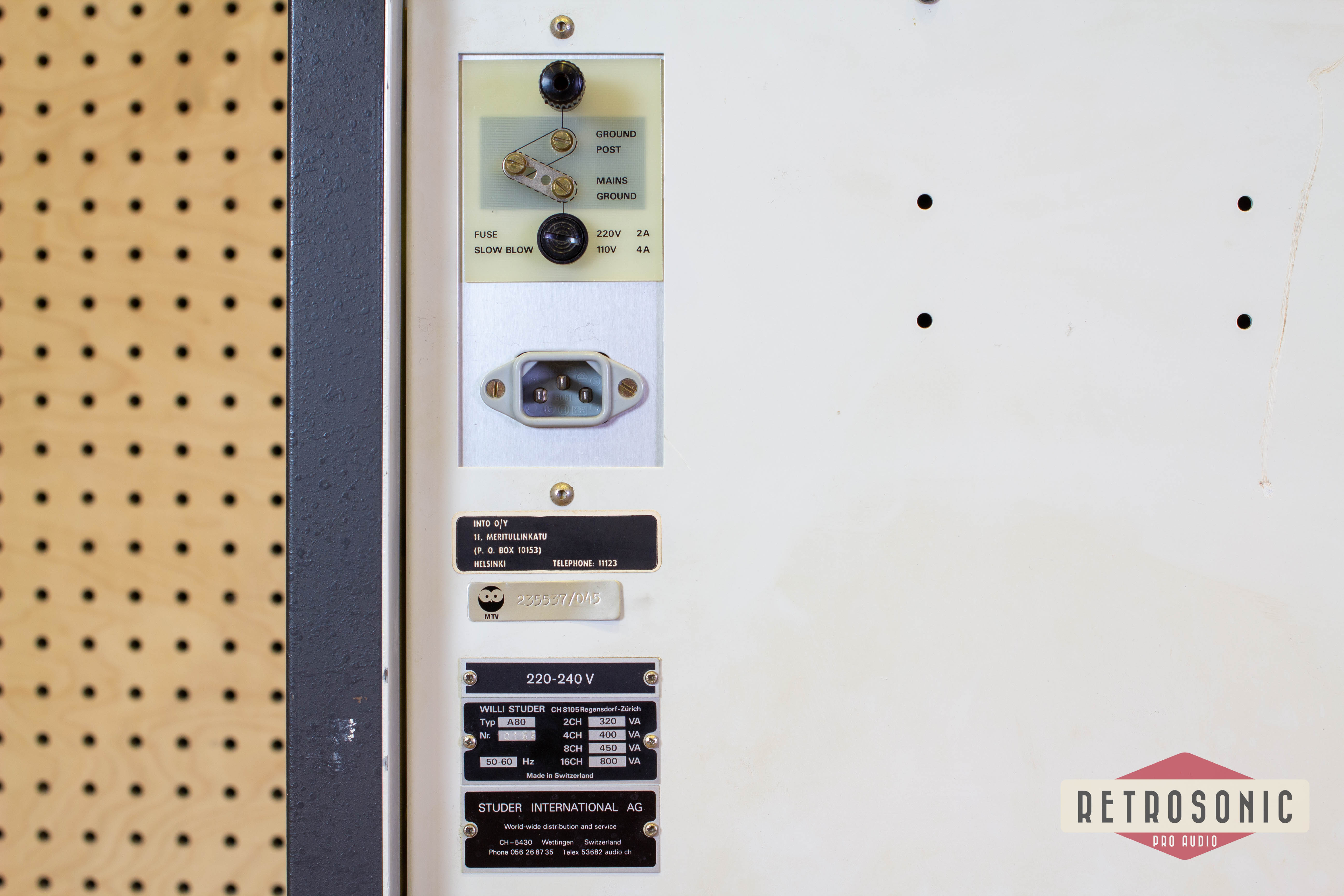 Studer A80 1/4inch master tape recorder with VUbridge