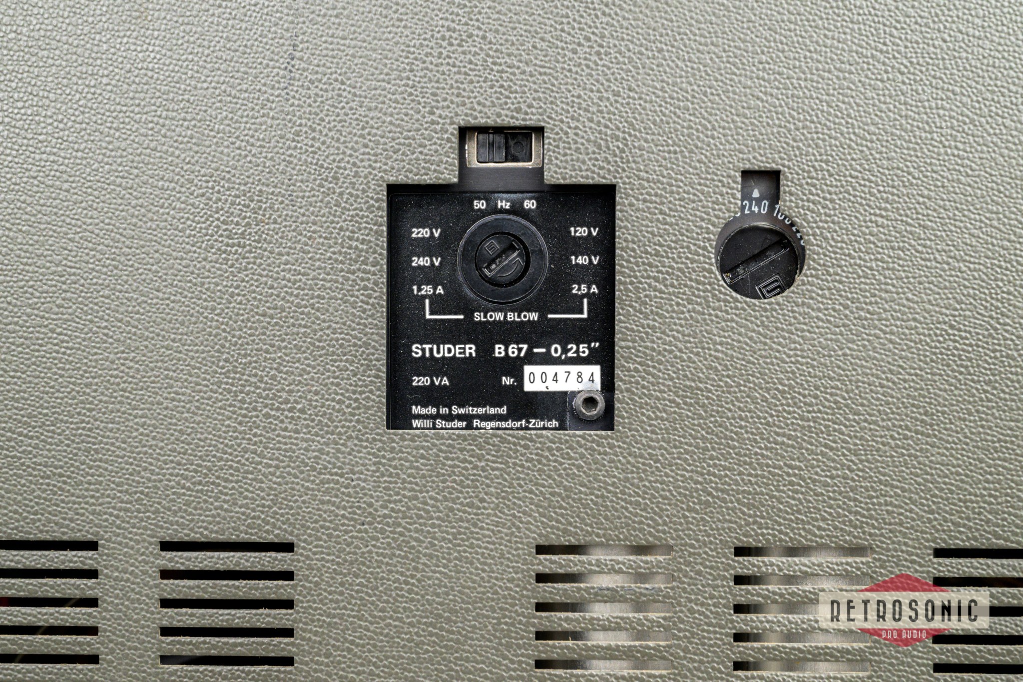 Studer B67 1/4 Inch Master Tape Recorder #04784
