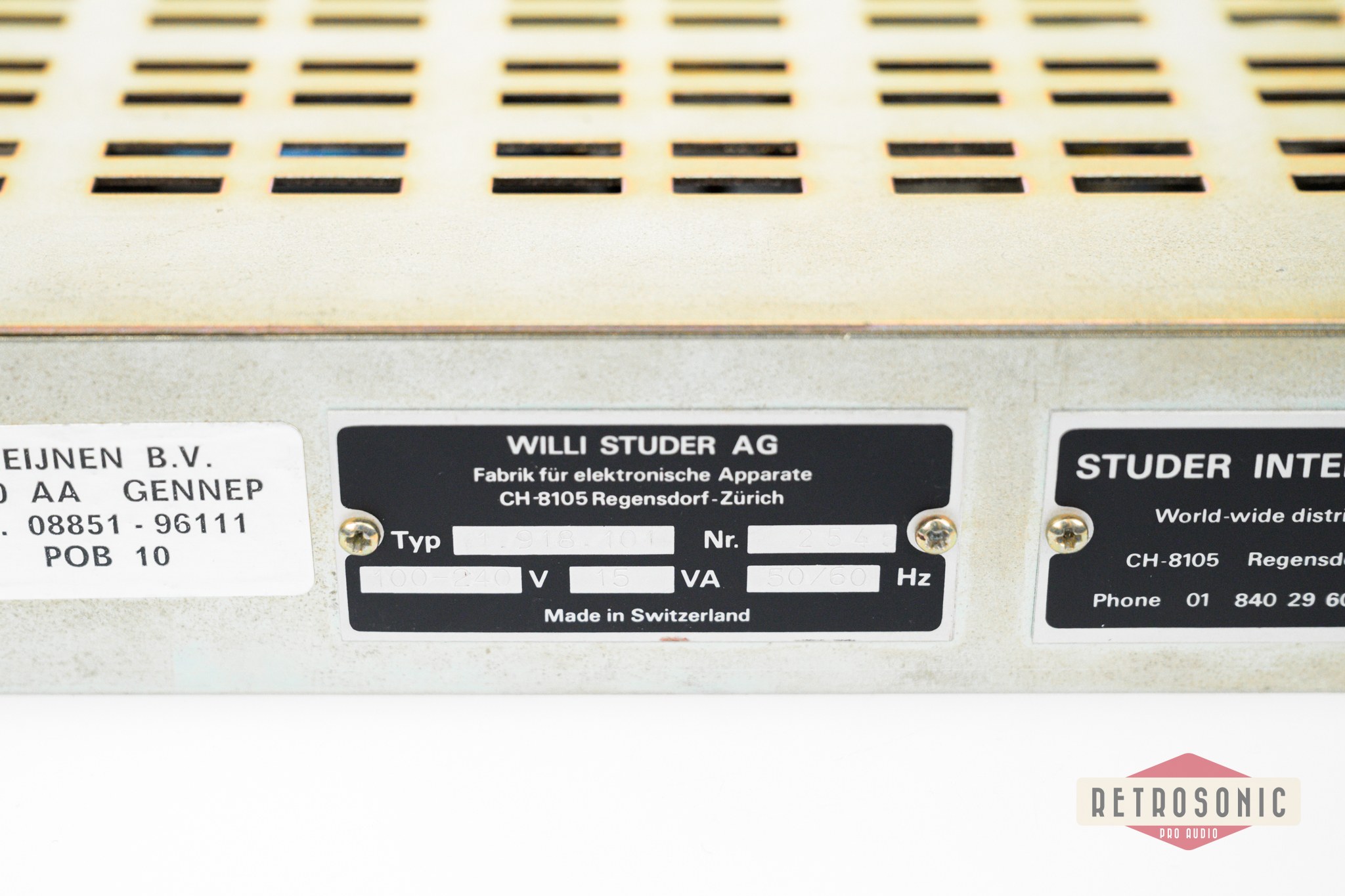 Studer Stereo Balancing unit 6 ch in/out 1.918.101.00 #1