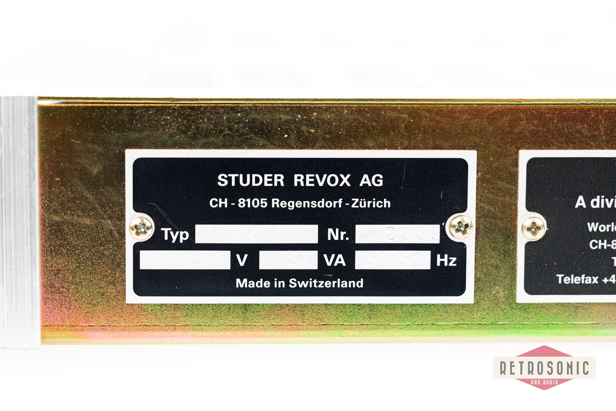 Studer Stereo Balancing unit 6 ch in/out 1.918.101.00 # 2