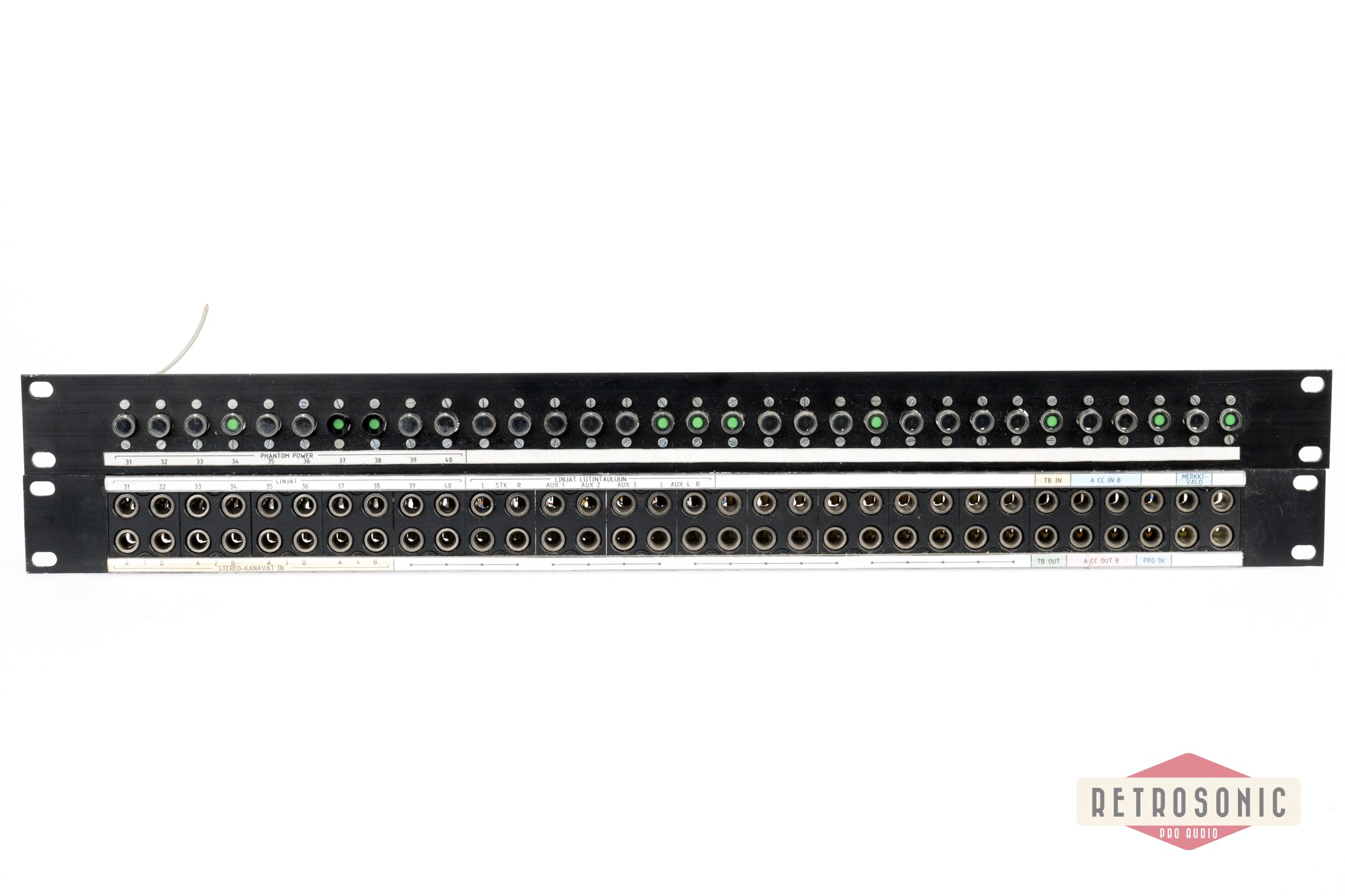 Switchcraft 2x32 Way Patchbay XMT334B + 32 Button Switch panel #1