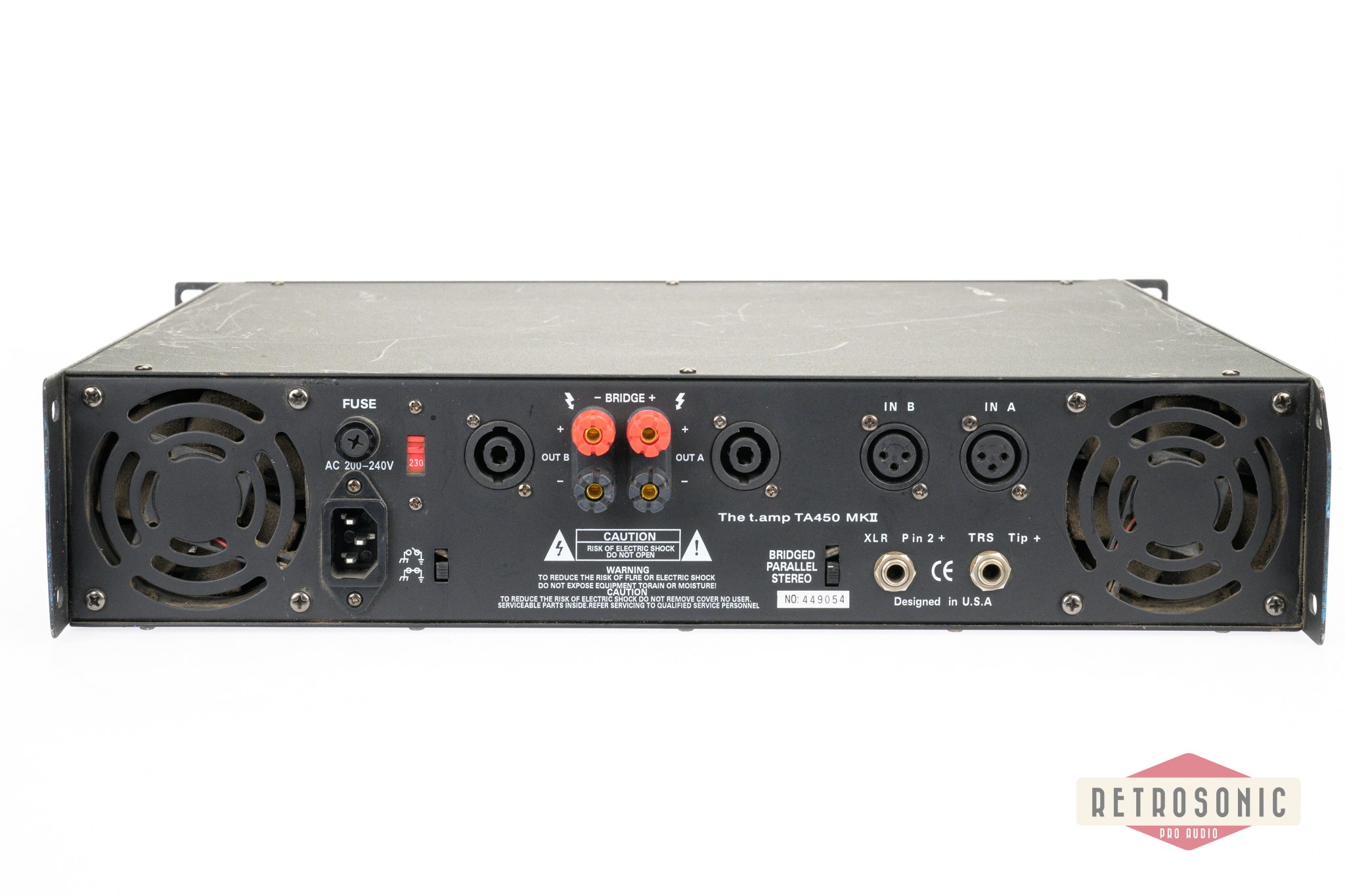 T-Amp TA 450 MK II Dual  Channel Amplifier