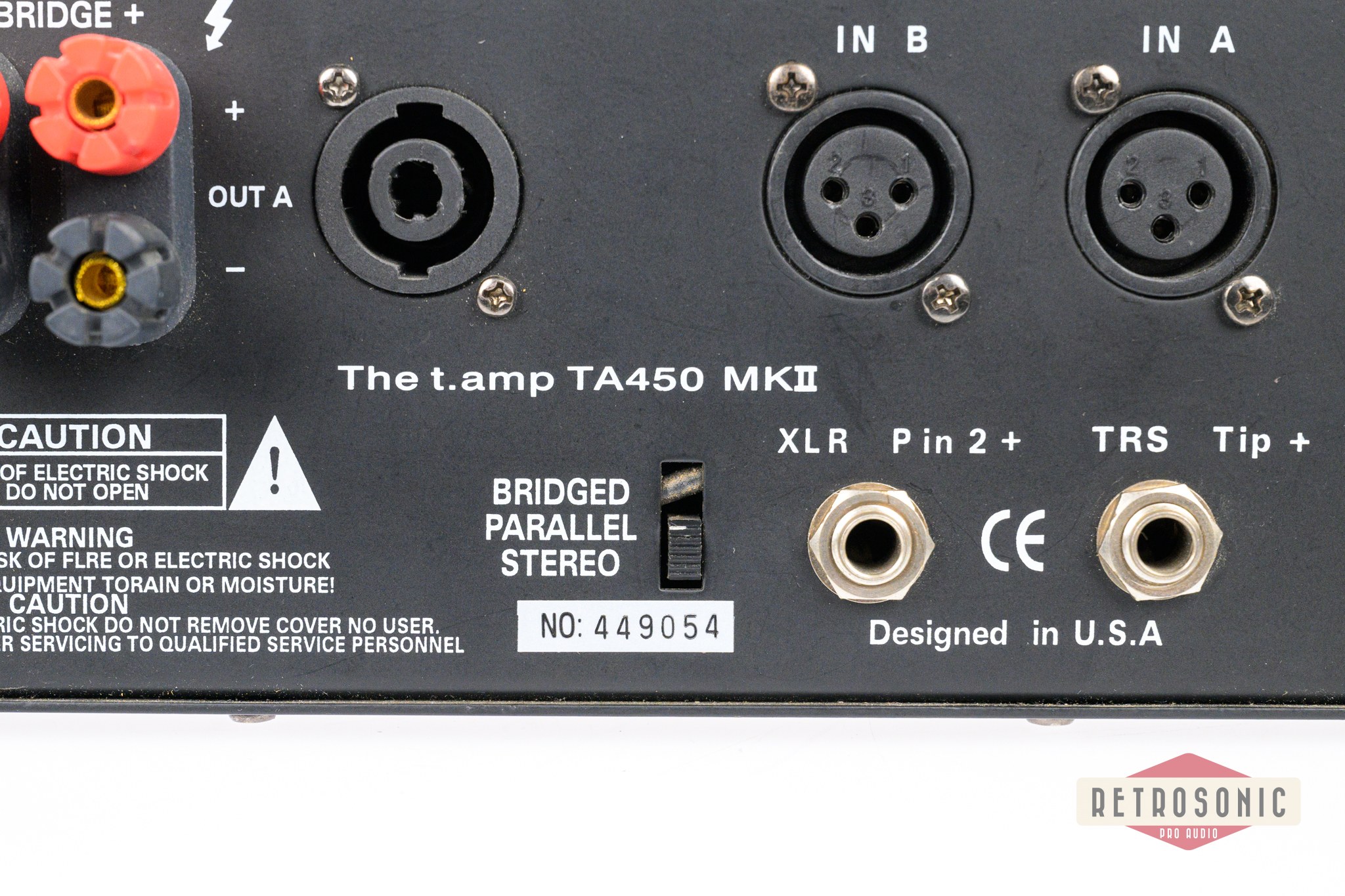 T-Amp TA 450 MK II Dual  Channel Amplifier