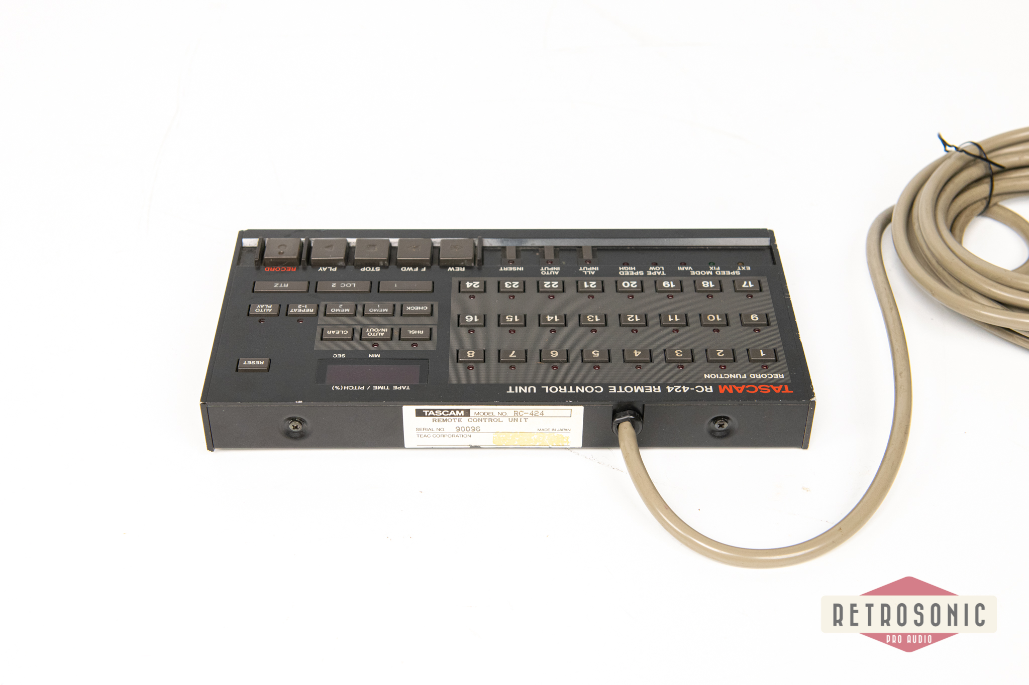 Tascam MSR24S 1 inch 24-track tape recorder + Remote RC424