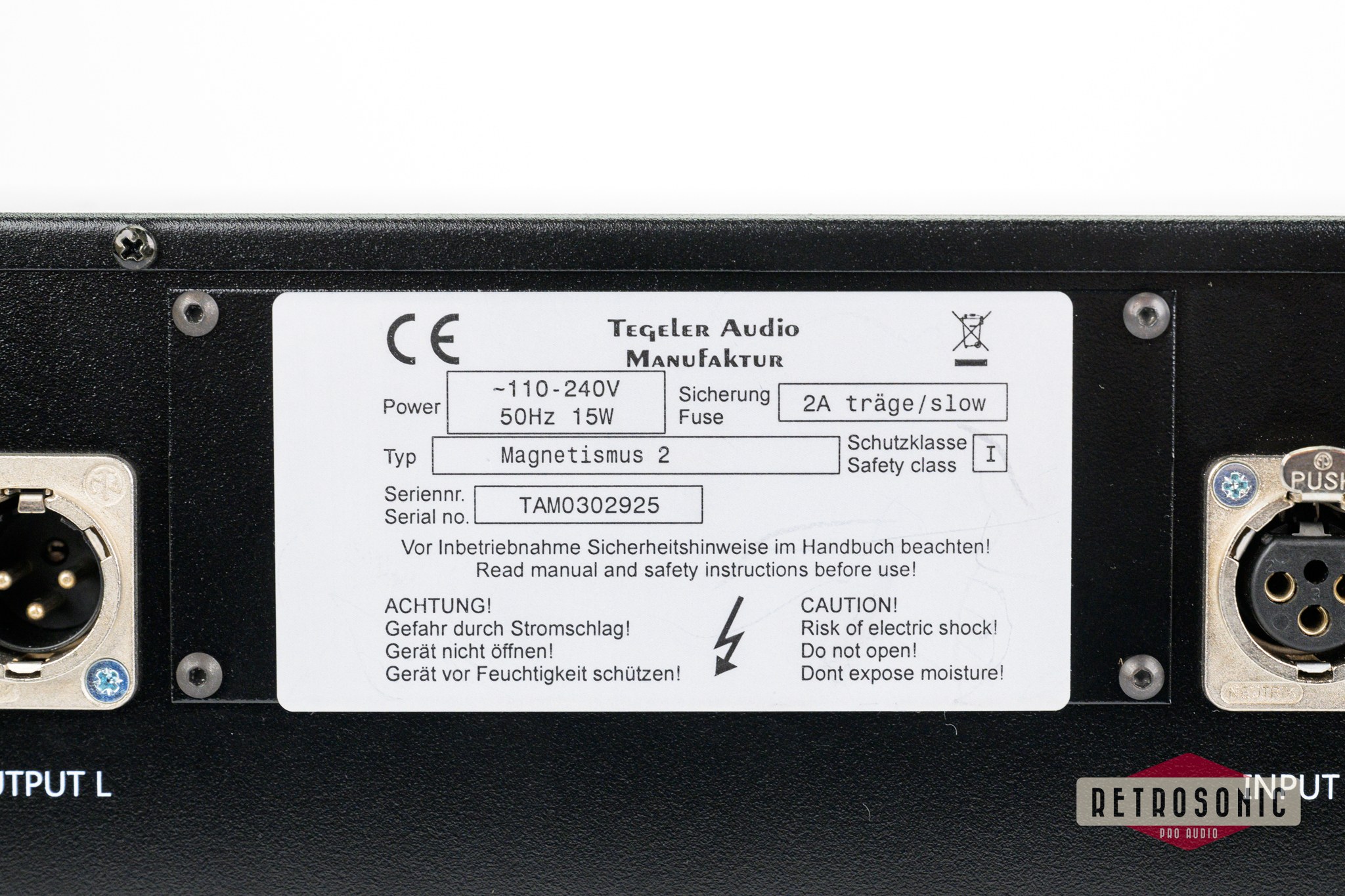 Tegeler Audio Magnetismus Stereo Bus prosessor