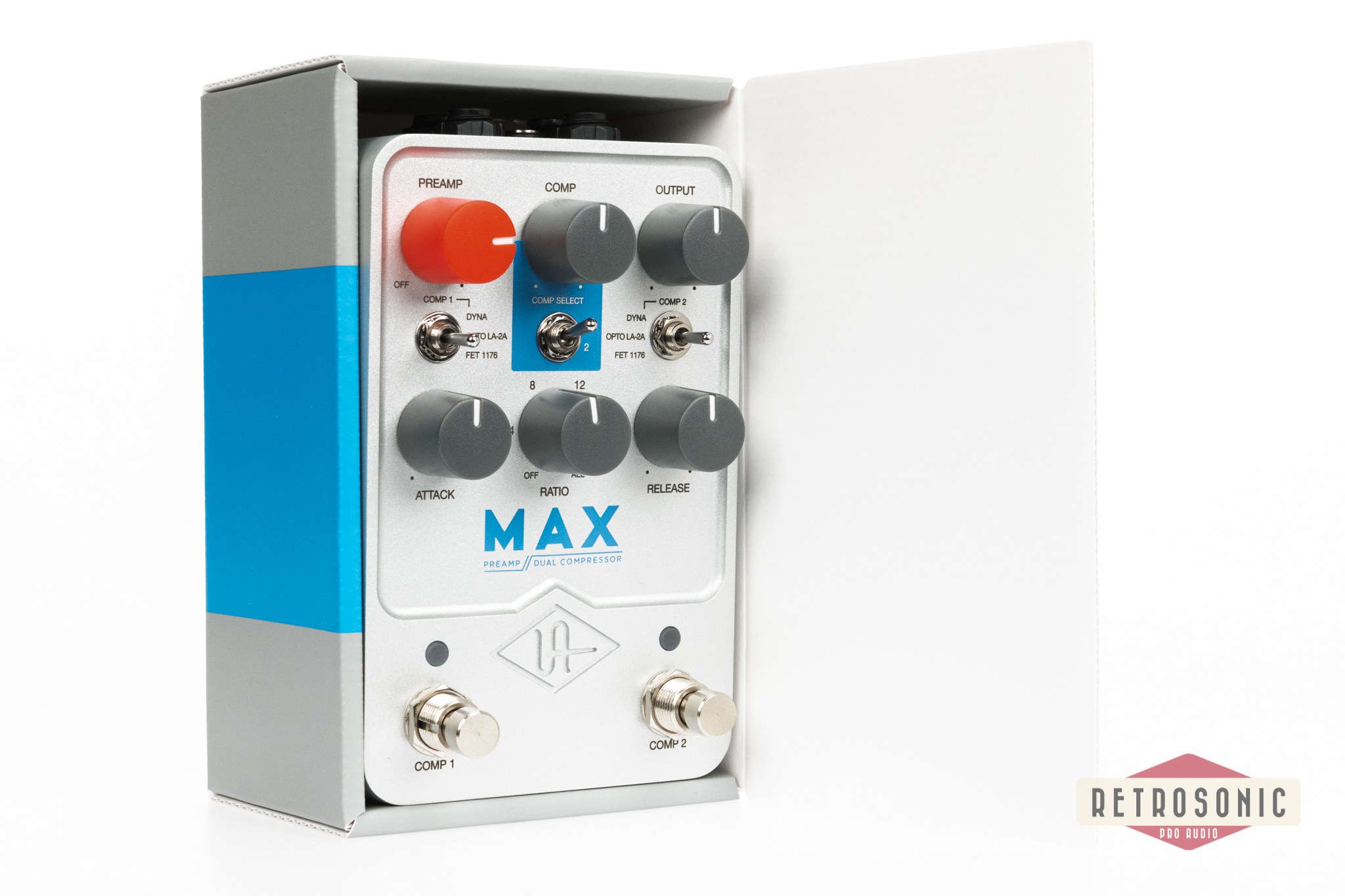 Universal Audio UAFX Max Preamp & Dual Compressor Stereo Effects Pedal