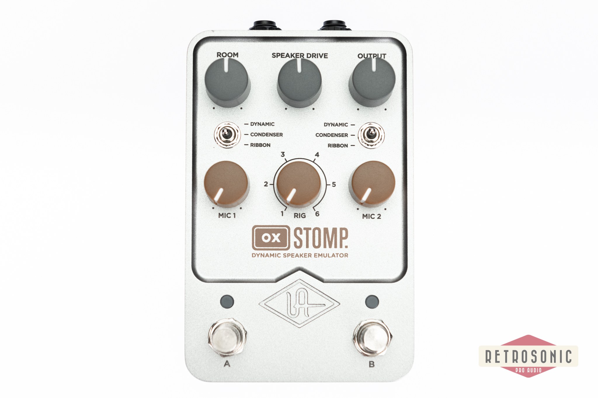 Universal Audio UAFX OX Stomp Dynamic Speaker Emulator Stereo Pedal