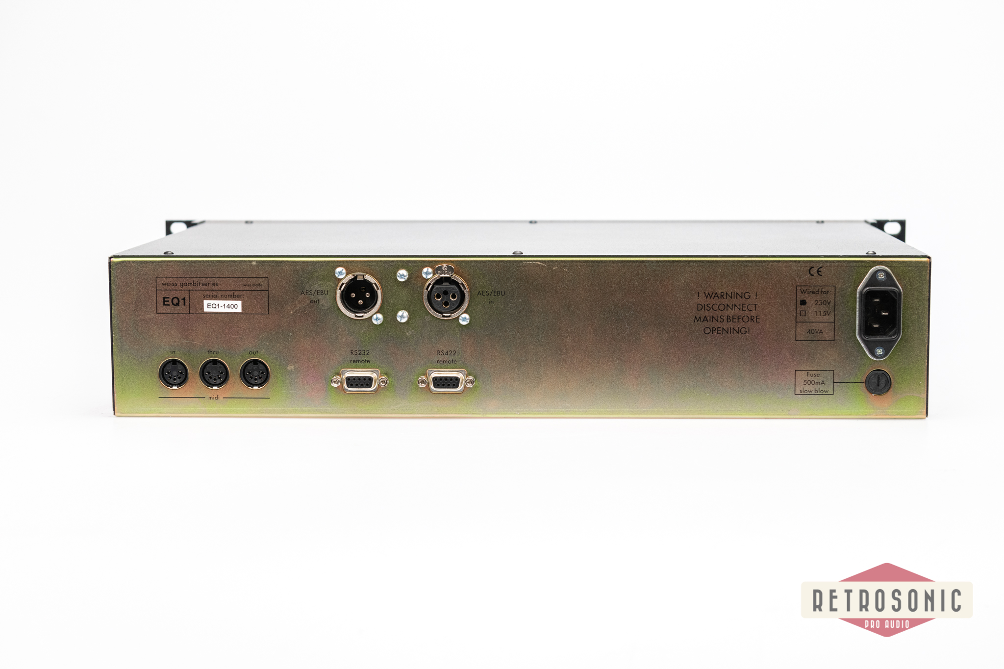 Weiss EQ1 MK2 LP/DYN 96 kHz Stereo 7-band Digital Mastering EQ